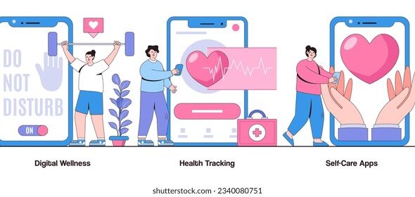 digital-wellness-health-tracking-selfcare-260nw-2340080751